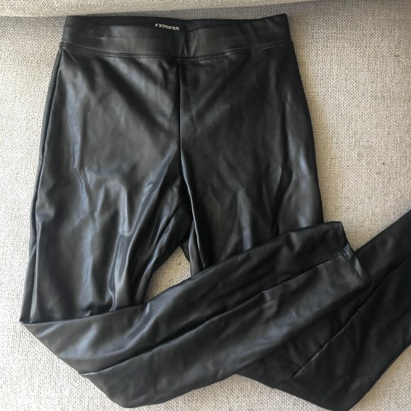 Express Faux Leather Leggings - Picture 1 of 3